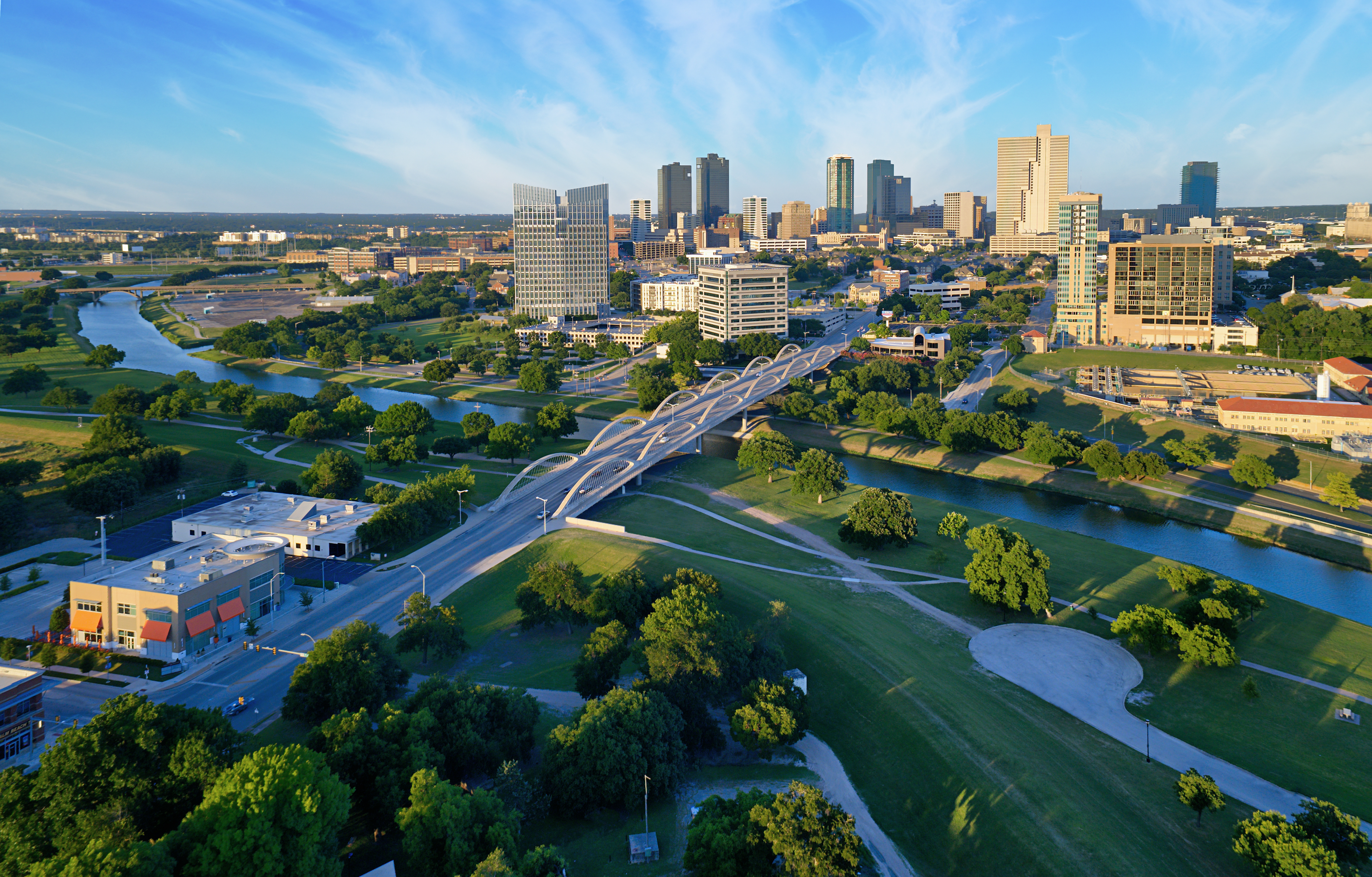 Aerial shot of Dallas, Texas