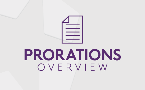 Prorations Overview