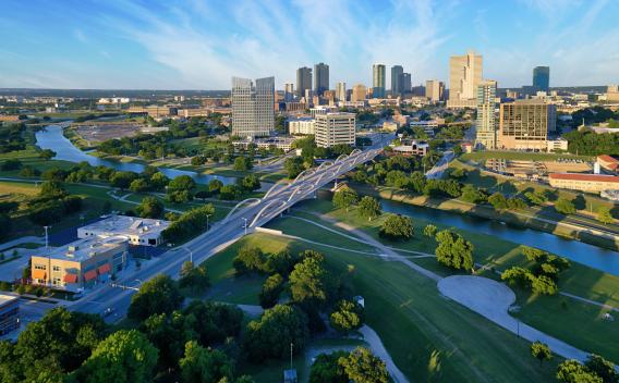 Aerial shot of Dallas, Texas